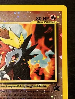 Pokemon Entei Reverse Holo Wizards Black Star Promos 34 Holo Promo Swirl! Nm - Image 3