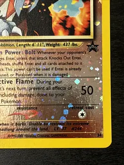 Pokemon Entei Reverse Holo Wizards Black Star Promos 34 Holo Promo Swirl! Nm - Image 4