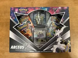 POKEMON ARCEUS V FIGURE COLLECTION BOX 4 BOOSTER PACKS + PROMOS Cosmic Eclipse - Image 1