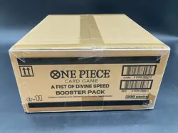 One Piece English OP-11 A Fist Of Divine Speed Booster Pack Box Case Sealed - Image 3