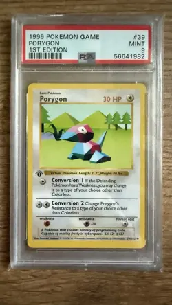 Pokemon - PSA 9 MINT - Porygon 1st Edition - Base Set 1999 - #39/102 - Image 1