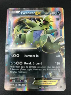 Tyranitar EX ULTRA RARE 42/98 XY Ancient Origins Pokemon card TCG NM HOLO 2015 - Image 1