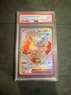 2025 POKEMON SVP EN-SV BLACK STAR PROMO #174 EEVEE EX PSA 9 - Image 1