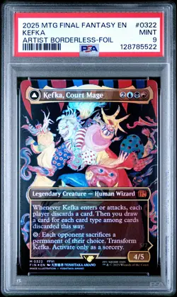 2025 MTG FINAL FANTASY #0322 KEFKA, COURT MAGE/KEFKA, RULER OF RUIN PSA 9 - Image 1