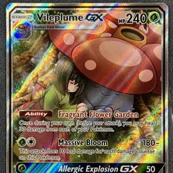 Vileplume GX 211/236 Full Art SM12 Cosmic Eclipse English Pokemon TCG CCG - Image 4
