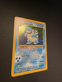 Pokemon TCG Blastoise Holo Rare Base Set 2/102 WOTC 1999 Vintage NM - Image 2