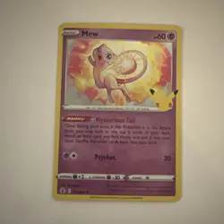Pokemon Mew TCG Card Celebrations 011/025 Holo Rare 2021 25th Anniversary - Image 1