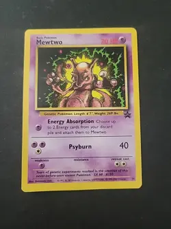 DMG Pokemon Card - Mewtwo WoTC Black Star Promo 14 Non-Holo - Image 1