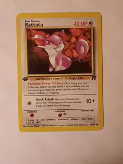 Pokemon Card Rattata 66/82 - 1st Edition Common - Pokemon TCG - Team Rocket - Image 1
