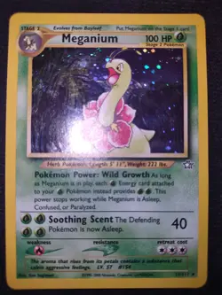 Meganium 11/111 Unlimited Pokemon Trading Card Game Neo Genesis MP TCG - Image 1