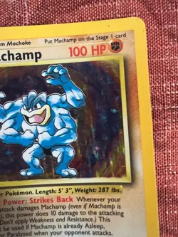 1ST EDITION POKEMON MACHAMP CARD HOLO Rare Base Set 8/102 WOTC LP - A3 - Image 3