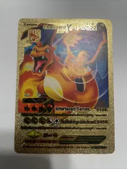 Charizard v Evolution Gold Foil Card LV92 HP522 - Image 1