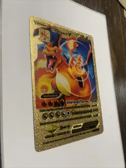 Charizard v Evolution Gold Foil Card LV92 HP522 - Image 2