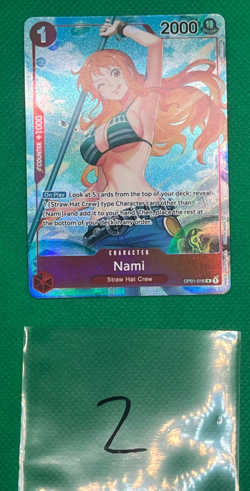 One Piece Card Game Nami Alt Art PARALLEL Pre-Errata ALPHA OP01-016 🔥 - Image 4