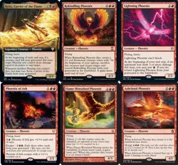 Custom Commander Deck ~ Phoenix Tribal ~ Syrix, Carrier of the Flame MtG EDH NM - Image 1