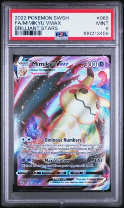 PSA 9 MIMIKYU VMAX 069/172 2022 POKEMON TCG SWORD & SHIELD BRILLIANT STARS - Image 2