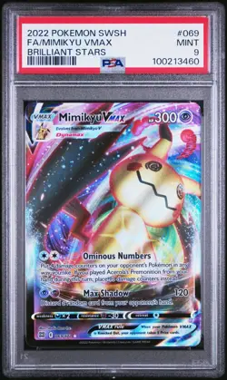 PSA 9 MIMIKYU VMAX 069/172 2022 POKEMON TCG SWORD & SHIELD BRILLIANT STARS - Image 3
