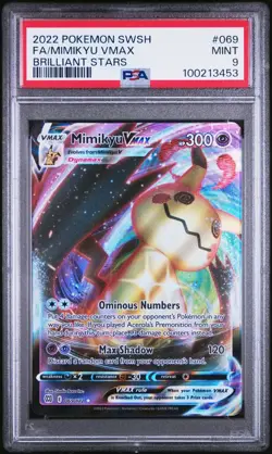 PSA 9 MIMIKYU VMAX 069/172 2022 POKEMON TCG SWORD & SHIELD BRILLIANT STARS - Image 4