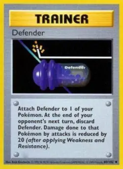Moderately Played, English Pokemon Regular Defender - 80/102 - Uncommon - Shadow - Image 1
