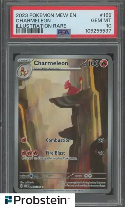 2023 Pokemon MEW EN Illustration Rare #169 Charmeleon PSA 10 GEM MINT - Image 1