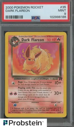 2000 Pokemon Rocket #35 Dark Flareon PSA 9 MINT - Image 1
