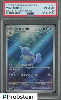 2023 Pokemon MEW EN Illustration Rare #171 Wartortle PSA 10 GEM MINT - Image 1