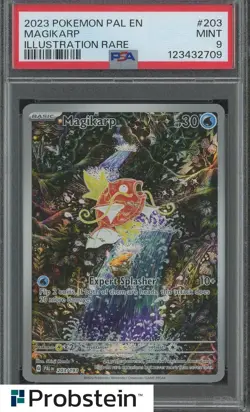 2023 Pokemon PAL EN Illustration Rare #203 Magikarp PSA 9 MINT - Image 1
