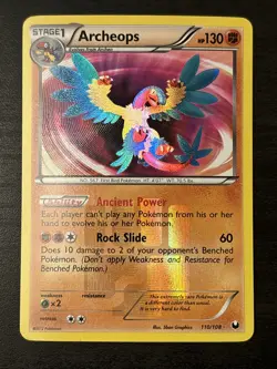 2012 POKEMON B&W DARK EXPLORERS ARCHEOPS SHINY HOLO #110 SECRET RARE Nm(-) - Image 1