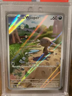 2025 POKEMON PFL EN-PHANTASMAL FLAMES ILLUSTRATION RARE PALDEAN WOOPER PSA 9 - Image 3