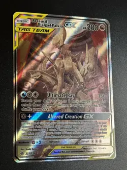 Arceus & Dialga & Palkia GX 221/236 Pokemon Cosmic Eclipse Alt Art Tag Team NM+ - Image 3
