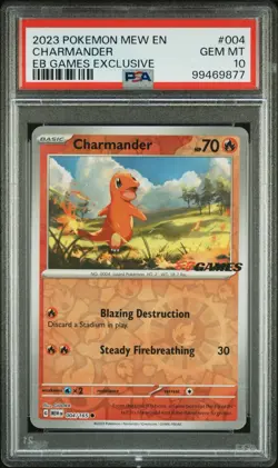 PSA 10 EB Games Charmander 004/165 Reverse Promo 151 Australia Exclusive Pokemon - Image 1