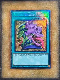 Yugioh Pot of Desires RA01-EN056 Prismatic Collector Rare 1st Ed NM - Image 1