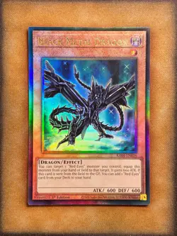 Yugioh Black Metal Dragon RA04-EN016 Prismatic Ultimate Rare 1st Ed NM - Image 1