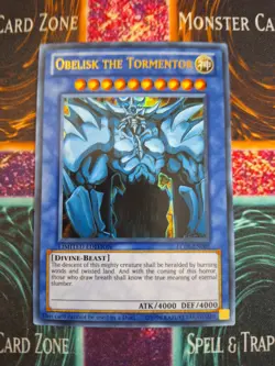 Yu-Gi-Oh! Obelisk the Tormentor LC01-EN001 Limited Ultra Rare Near Mint d4/ - Image 1
