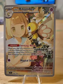 Lillie's Ribombee 164/159 Sv09: Journey Together Holo Pokemon TCG Card NM - Image 1