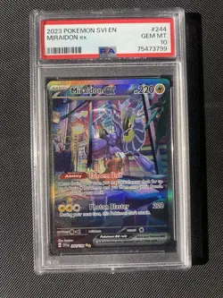 Miraidon EX Scarlet & Violet Base Set 244/198 PSA 10 Gem Mint Pokemon TCG - Image 1