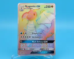 Dragonite GX 248/236 • Unified Minds Secret Rainbow Holo Pokemon TCG NM - Image 1