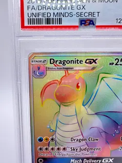 2019 Pokemon S&M Unified Minds DRAGONITE GX #248 | Full Art | Secret | PSA 8 - Image 2