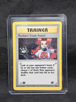Pokemon 2000 Rockets Sneak Attack Trainer Holo Card 16/82 Nm - Image 2