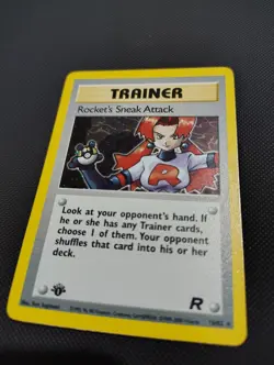 Pokemon TCG Cards 1st Edition Rocket's Sneak Attack 16/82 Holo Rare - Image 1