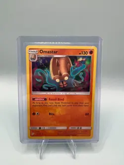 Pokemon Card - Sun & Moon Team Up 76/181 - OMASTAR (holo-foil) - NM/Mint - Image 1