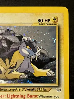 2000 Pokemon Card Vintage Neo Revelation Holo Rare Raikou Card 13/64 Wotc Lp(-) - Image 3