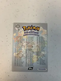 Pokemon Checklist Foil 1999 Topps TV Animation Edition Pokemon Card - Image 2