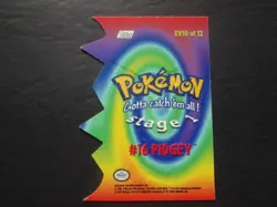 2000 Topps Pokemon Die Cut #EV10 of 12 #16 Pidgey Series 2 Chase Card *CONDITION - Image 2
