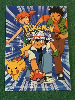 Pokemon Gotta Catch 'Em All TOPPS Checklist Card TV Movie Animation Blue NM/MT - Image 1