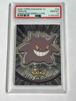 Gengar #94 Foil Holo Topps Pokemon Card TV Animation Series 2 PSA 10 2000 - Image 1