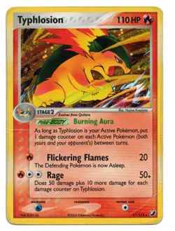 Pokemon Card: Typhlosion HOLO 17/115 EX Unseen Forces Set Rare! PL - Image 1