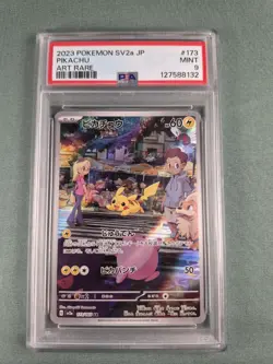 Pokemon Pikachu Art Rare SV2a Japanese Holo PSA 9 Graded Card #173/165 - Image 1