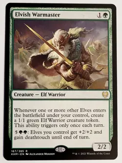 MTG Elvish Warmaster - Kaldheim - NM - Image 1