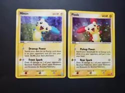 Pokemon TCG Plusle And Minun 6/12 Holo Pair EX Delta Species 2006 Lot - Image 1